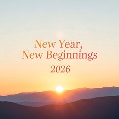 Sunrise over mountains symbolizing new year new beginnings in 2026