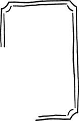 Hand Drawn Whimsical Frame, Wedding Border Doodle Frame Illustration