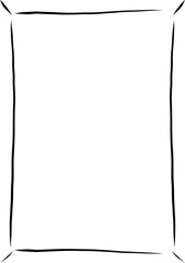 Obraz premium Hand Drawn Whimsical Frame, Wedding Border Doodle Frame Illustration