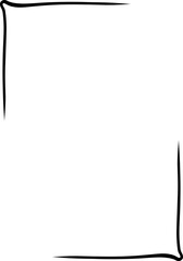 Hand Drawn Whimsical Frame, Wedding Border Doodle Frame Illustration