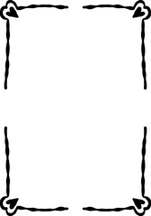 Hand Drawn Whimsical Frame, Wedding Border Doodle Frame Illustration