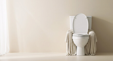 Modern white toilet designed as a minimalist throne for World Toilet Day