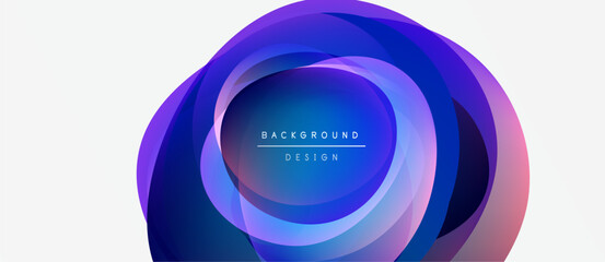Abstract concentric circles, vibrant purple hues, white background. Modern design element, suitable for digital projects.