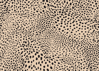 Cheetah skin pattern design. Animal print vector illustration background. Wildlife fur skin design illustration for web, home decor, fashion, surface, graphic design