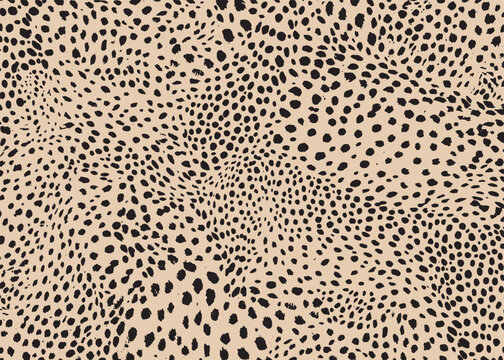Cheetah skin pattern design. Animal print vector illustration background. Wildlife fur skin design illustration for web, home decor, fashion, surface, graphic design