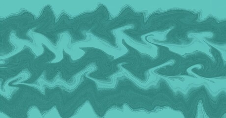 Wavy Liquid Teal and Cyan Marble Abstract