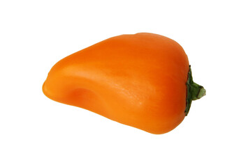 sweet orange pepper on transparent background