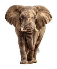 Naklejka premium Majestic elephant walking in nature wildlife isolated on transparent background