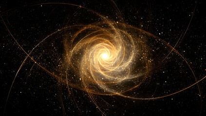 Vibrant swirling cosmic nebula with glowing celestial bodies and stardust creating a breathtaking view of deep space