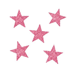 Pink Glitter Stars on Black Background