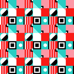 Seamless abstract pattern with geometric shapes
