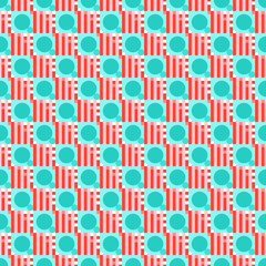 Seamless abstract pattern with geometric shapes