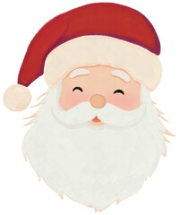 Cute Christmas Santa PNG Clipart | Holiday Illustration Set | Festive New Year Decoration and Gift Art