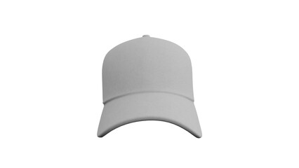 3D Render a white baseball cap on a white background