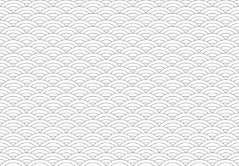 Traditional Wave Japanese, Chinese seamless Pattern Background Vector Illustration. Seigaiha vector background.