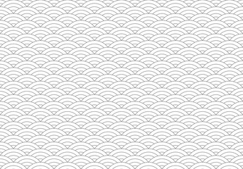 Traditional Wave Japanese, Chinese seamless Pattern Background Vector Illustration. Seigaiha vector background.