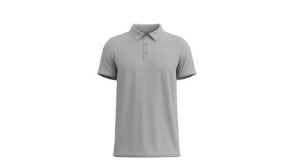 3D Render a gray polo shirt on a white background