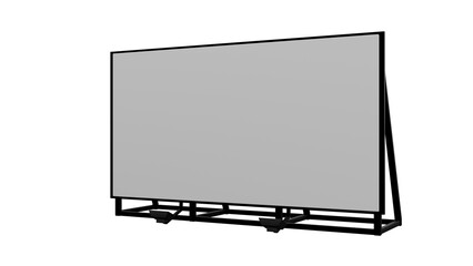 3D Render a large screen is shown on a stand