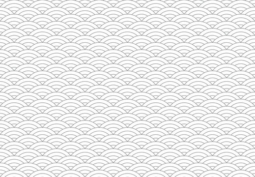 Traditional Wave Japanese, Chinese seamless Pattern Background Vector Illustration. Seigaiha vector background.