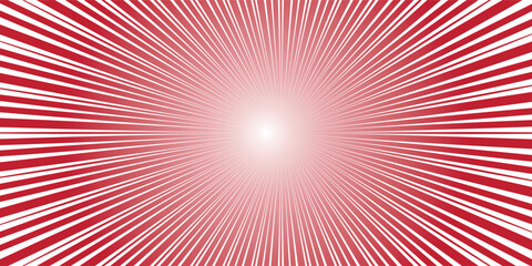 Fototapeta premium modern fast moving speed lines in bright pop art style. Bold red, yellow and orange streaks radiating from center, creating exciting superhero action look. vector