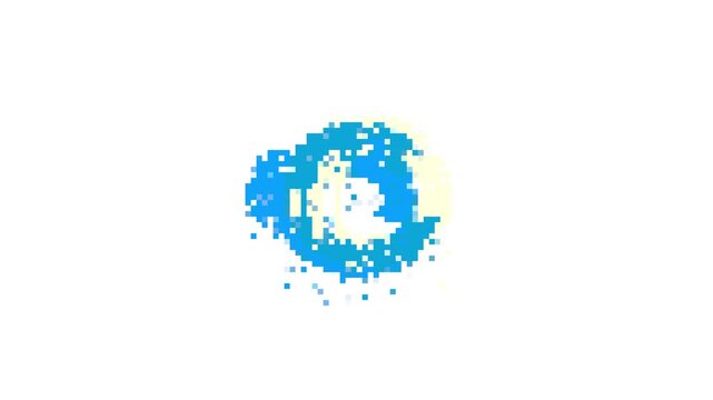 Thumbs up social media icon symbol animation with glitches and distortion effects
