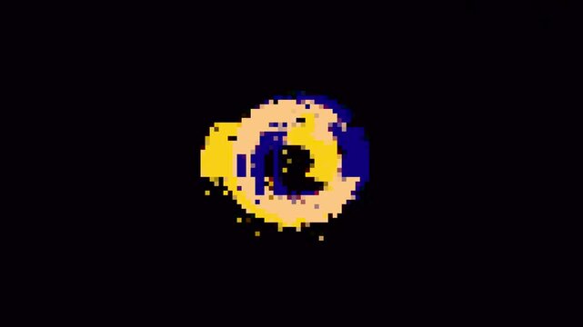 Thumbs up social media icon symbol animation with glitches and distortion effects