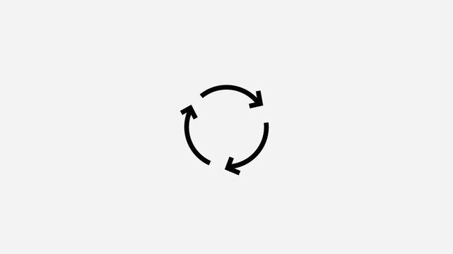 Job Task or Duty Rotation Industrial Concept reload vector thin line icon.