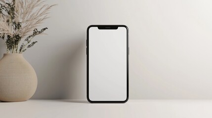 Modern Smartphone Mockup with Neutral Background