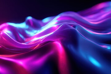 Obraz premium Colorful abstract waves of fabric create a vibrant and captivating visual effect