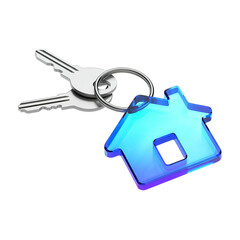 Unlock your dreams with home keys and house shaped key chain, real estate concept