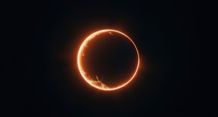 Glowing orange ring portal against a dark background