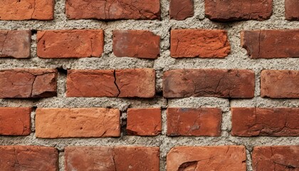 Aged Brick Wall with Cracks &mdash; Rustic Vintage Texture