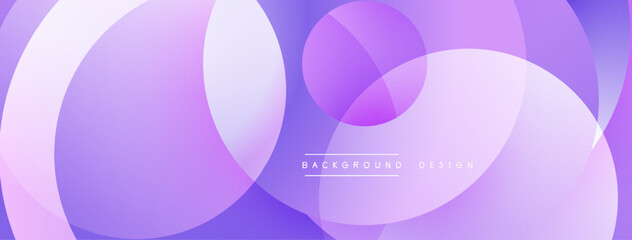 Abstract purple background. Overlapping circles create soft gradients, modern design element. Minimalist aesthetic, suitable for digital projects.
