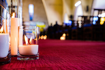 Candlelight Ceremony Wedding Celebrations Church Indoors Interiors Kenya East Africa