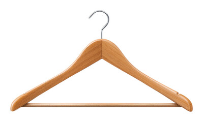 Organizing clothes using wooden hanger home isolated on transparent background