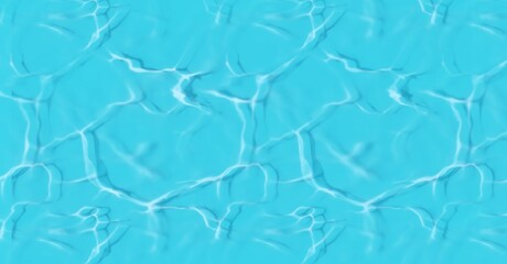 Seamless Turquoise Water Ripples and Caustics Pattern