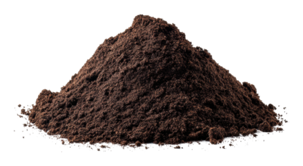 Aerial guide to soil preparation techniques in sustainable farming isolated on transparent background