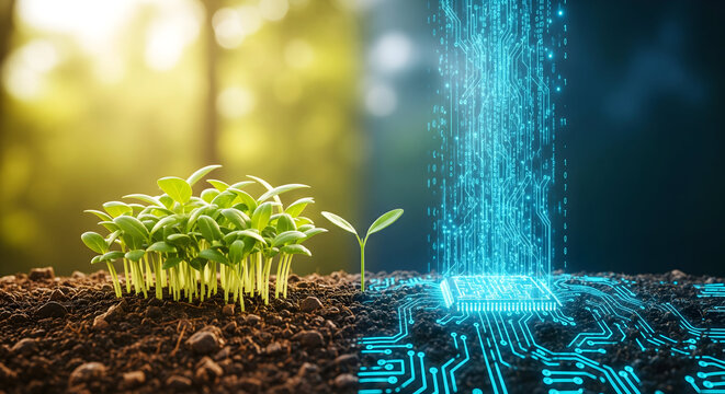 Sustainable technology solutions sprout with digital innovation and green growth