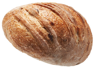 Wholemeal cranberry bread isolated