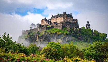 Edinburgh Castle in Misty Morning Light, a Timeless Scottish Landmark