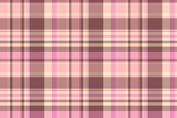 Elegant plaid pattern in soft pink  neutral tones. Textile design element, seamlessly repeatable, perfect for backgrounds, fashion, or decorative arts.