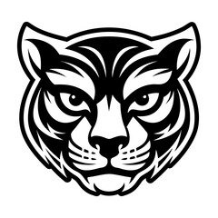 Glyph style icon showing a panther head