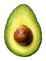 Slicing avocado for healthy recipes kitchen food bright isolated on transparent background