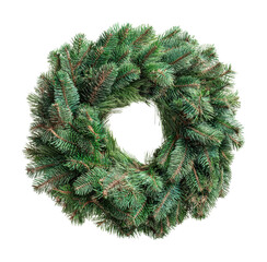 Festive holiday wreath decoration home nature isolated on transparent background