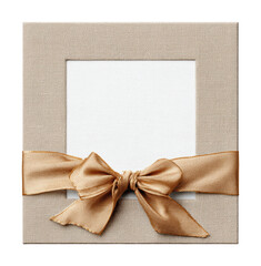 Elegant frame with bow home product showcase isolated on transparent background
