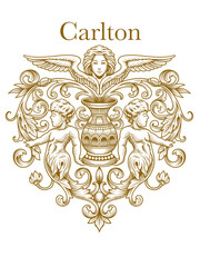Fototapeta premium Carlton Vintage Logo 