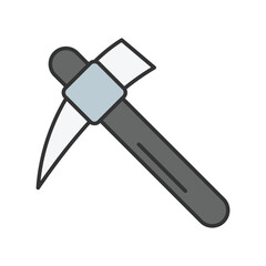 Pick Hammer icon with white background vector stock illustration