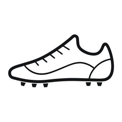 Sports Shoe Icon — Athletic Footwear and Running Sneaker Vector