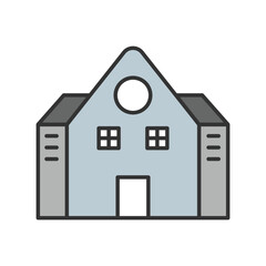 House  icon with white background vector stock illustration