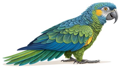 Fototapeta premium Exotic Feathers: The Allure of the Blue-Throated Macaw